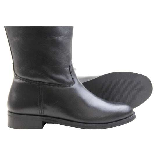 Ivory Castle Womens Black Leather Boot | Memory Foam - Footwear Studio
