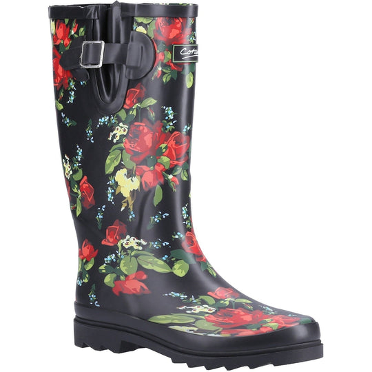 Blossom Patterned Wellingtons Red