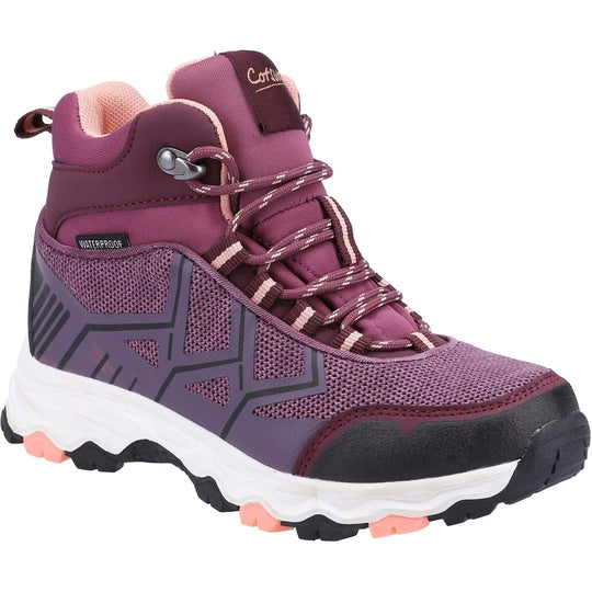 Conquer Trails in Style: Cotswold Coaley Kids Hiking Boots Purple Pink