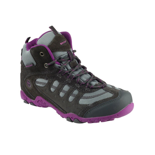Childrens Walking Boots Hi-Tec Penrith Purple & Grey