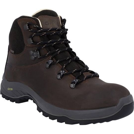 Mens Leather Hiking Boots Hi-Tec Ravine Pro Waterproof Dri-Tec - Brown