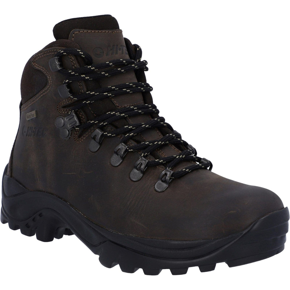 Womens Leather Walking Boots Hi-Tec Ravine - Brown