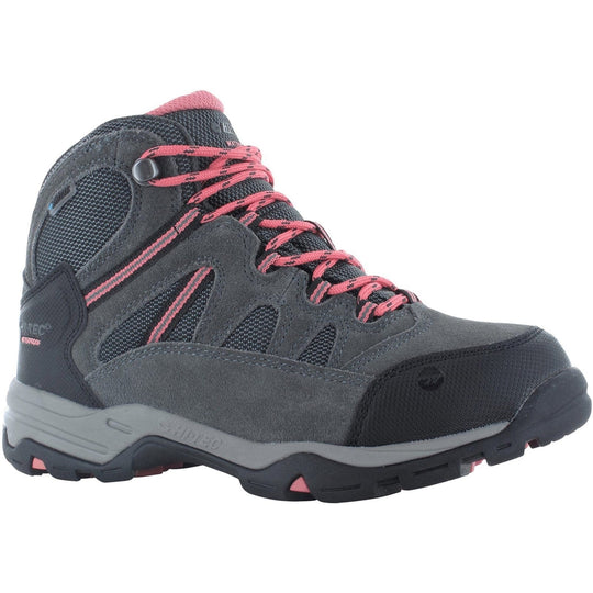Ladies Waterproof Hiking Boots Hi-Tec Bandera II - Grey & Coral