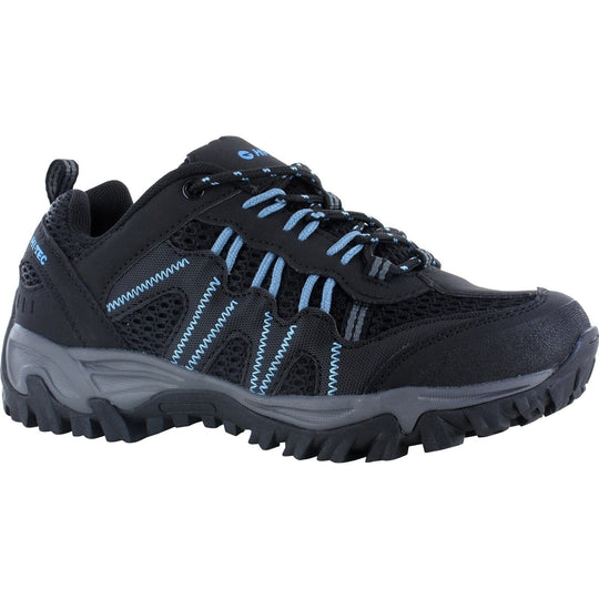 Womens Waterproof Hiking Shoes Hi-Tec Jaguar - Black & Blue