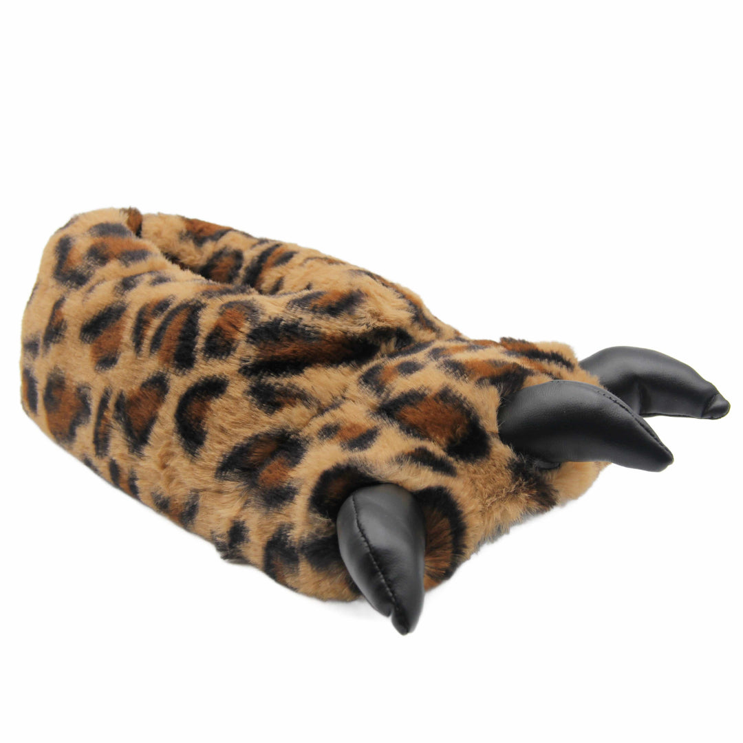 Kids Cat Claw Slippers | Boys Girls Leopard Novelty Slippers
