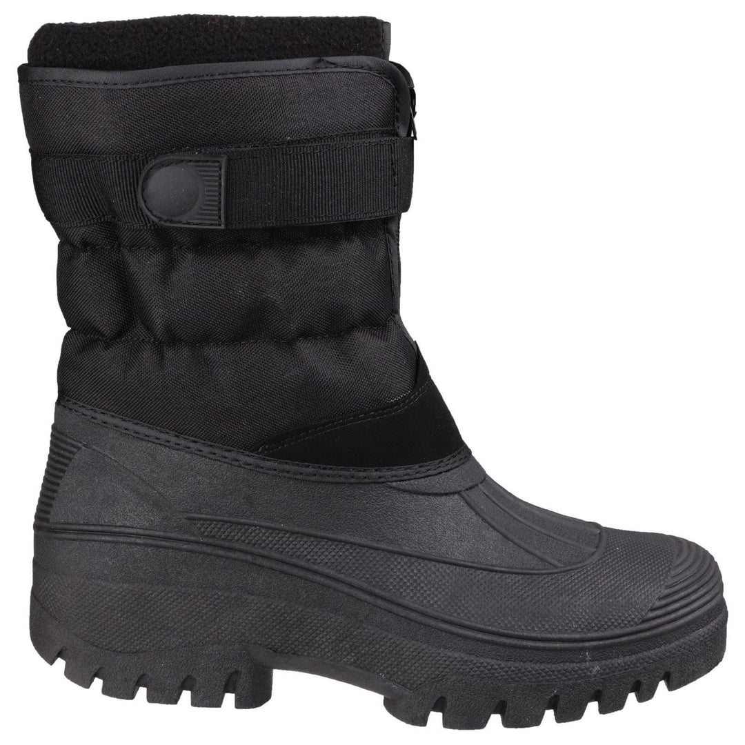 Chase Womens Zip up Winter Boots All Black