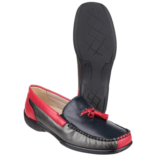Biddlestone Loafer Black Red Ladies Shoes