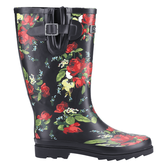 Blossom Patterned Wellingtons Red