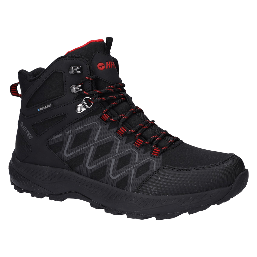 Hi-Tec Mens Lightweight Waterproof Hiking Boots Diamonde Mid - Black/Castlerock