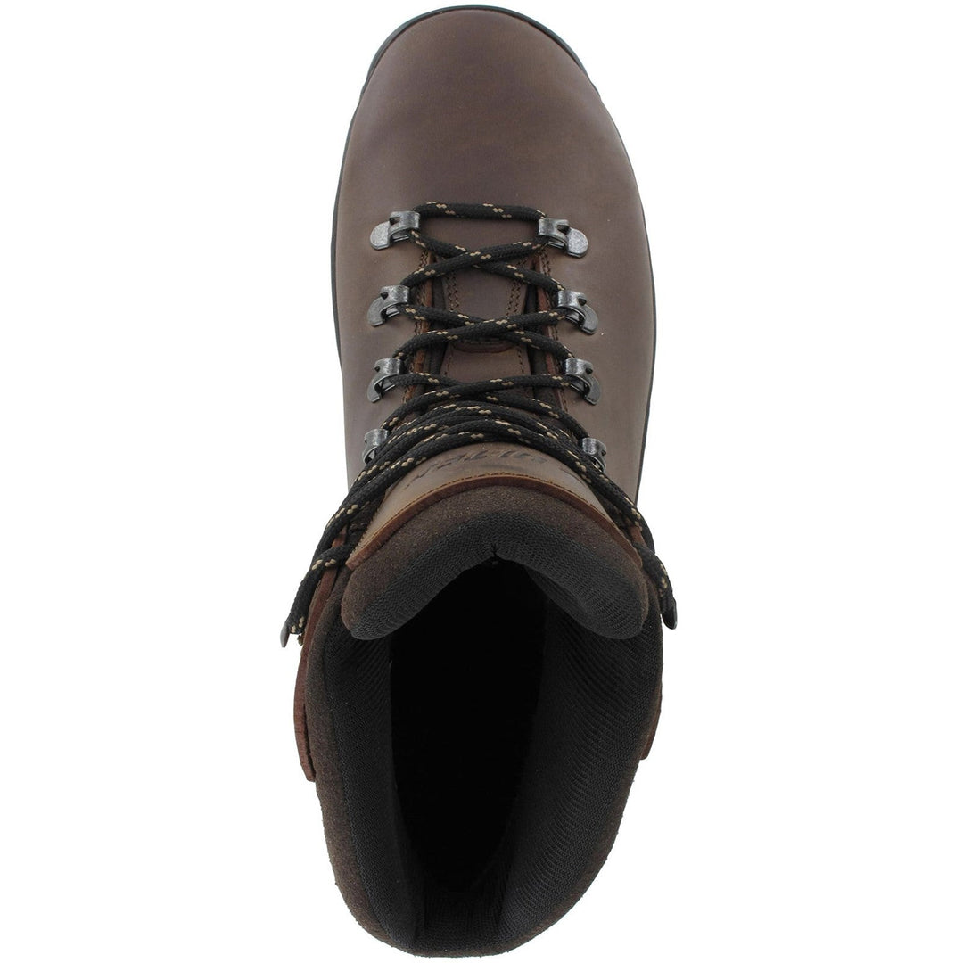 Mens Leather Walking Boots Hi-Tec Ravine Waterproof - Brown