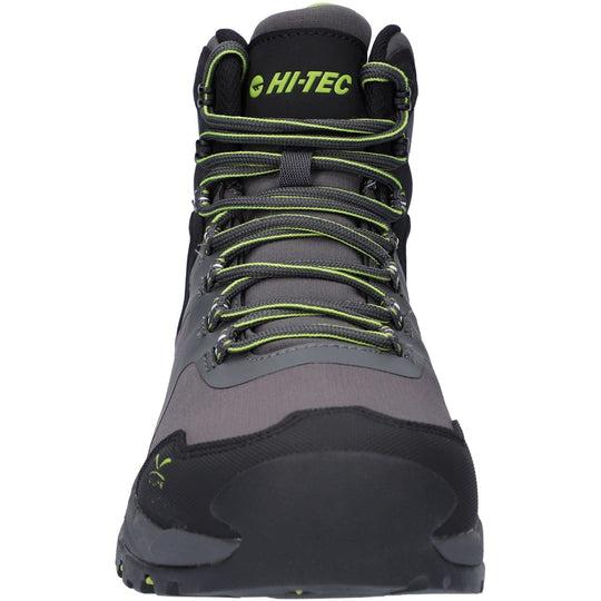 Mens Lightweight Hiking Boots Hi-Tec V-Lite Psych - Grey & Lime