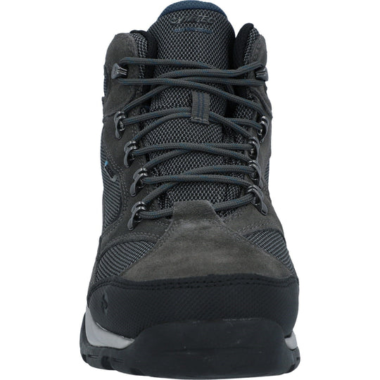 Mens Waterproof Walking Boots Hi-Tec Storm - Grey & Blue