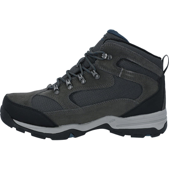 Mens Waterproof Walking Boots Hi-Tec Storm - Grey & Blue