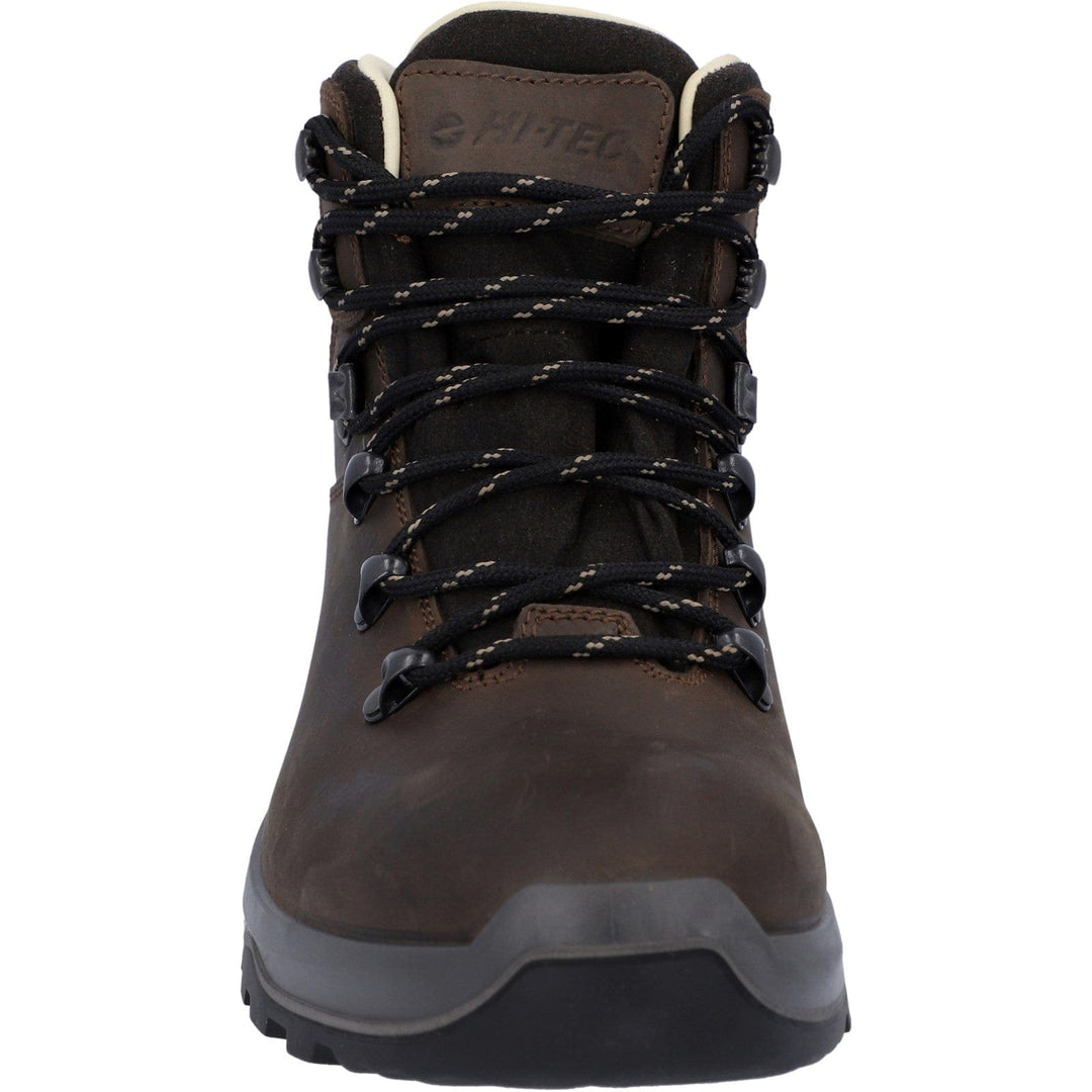 Mens Leather Hiking Boots Hi-Tec Ravine Pro Waterproof - Brown