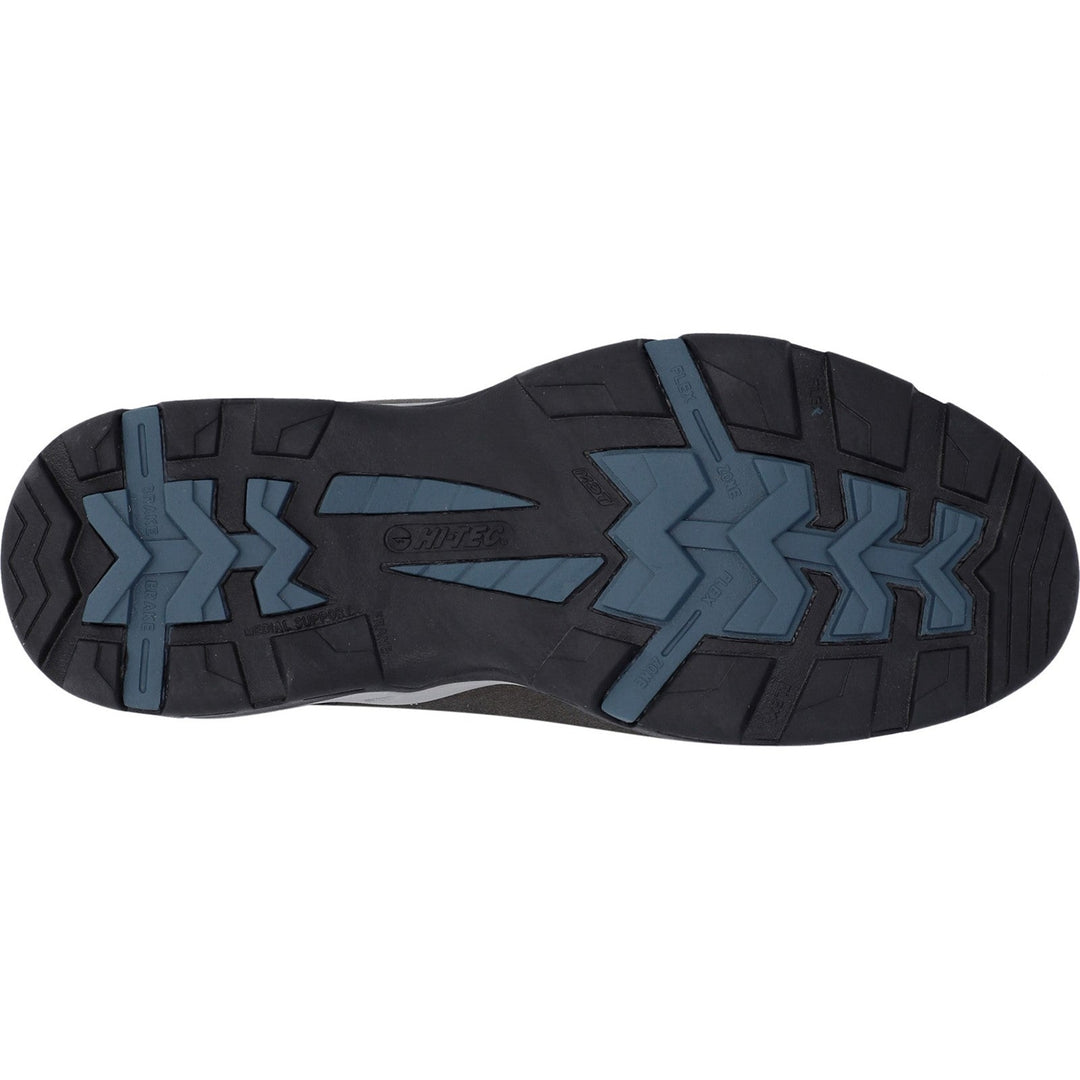 Mens Wide Fit Walking Boots | Hi-Tec Storm Wide - Dark Grey & Blue