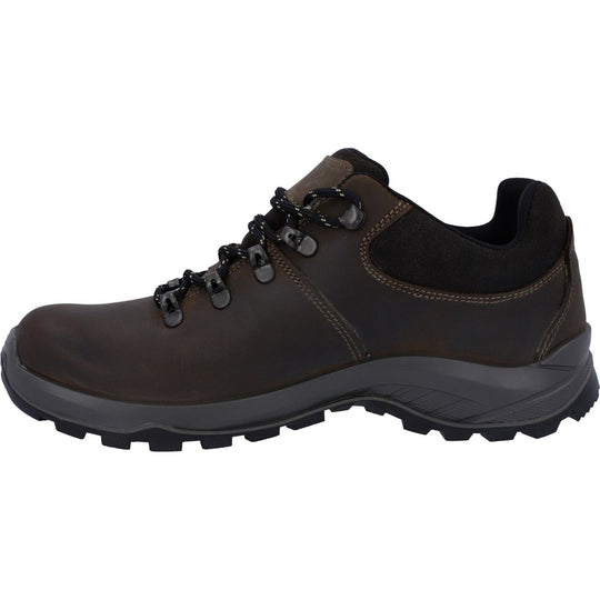 Mens Waterproof Leather Walking Shoes Hi-Tec Walk Lite Camino Ultra - Brown