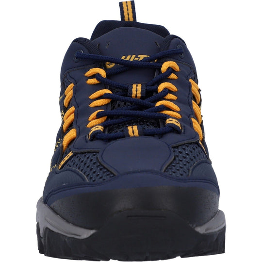 Mens Waterproof Hiking Shoes Hi-Tec Jaguar - Navy Blue & Yellow
