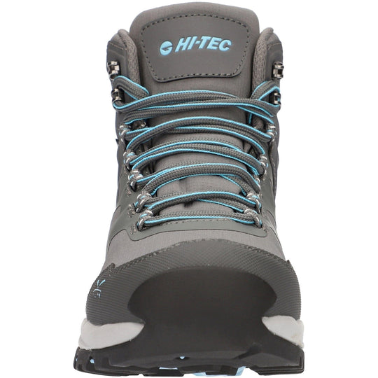 Ladies Lightweight Hiking Boots Hi-Tec V-Lite Psych - Grey & Blue