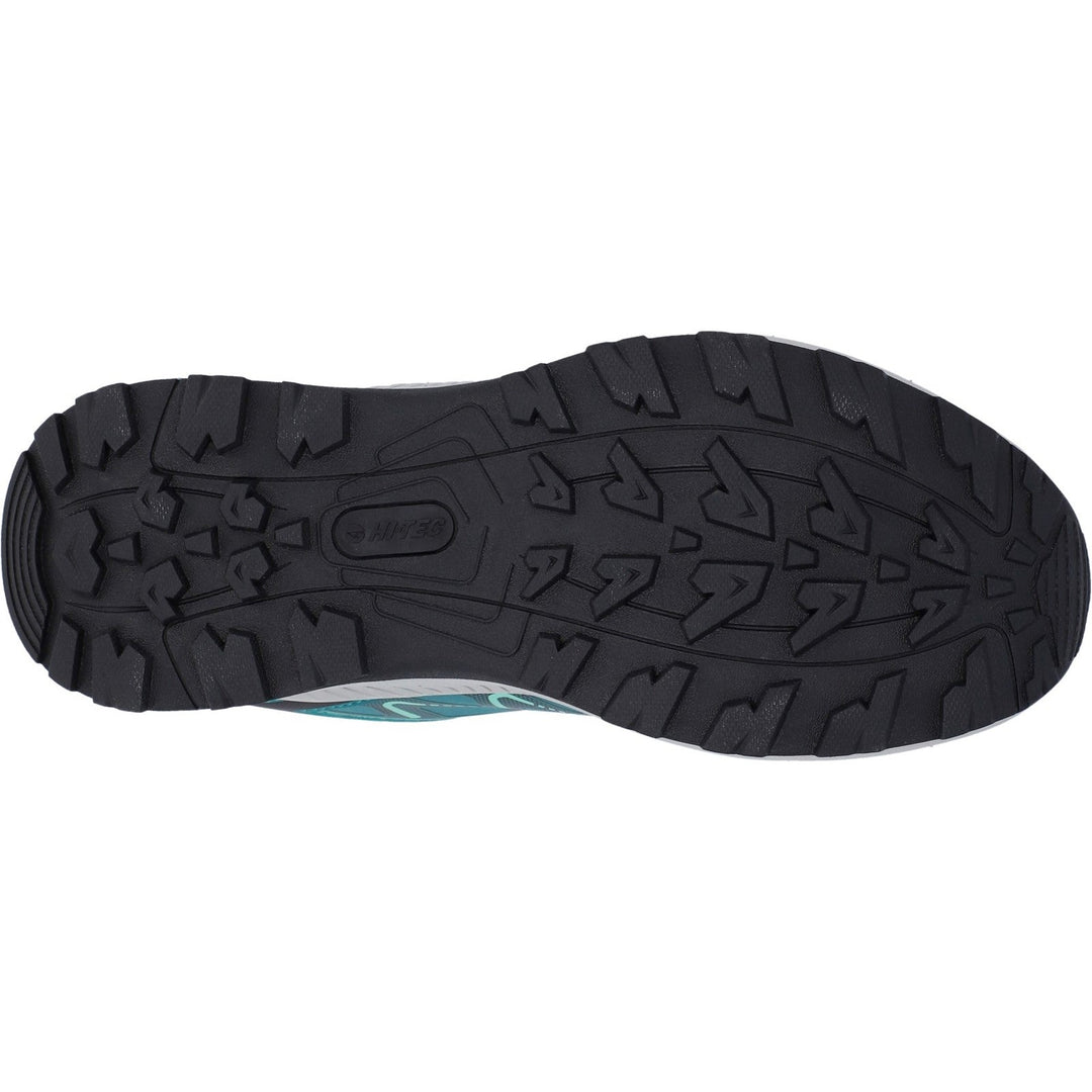 Ladies Waterproof Walking Shoes Hi-Tec Diamonde - Turquoise & Black