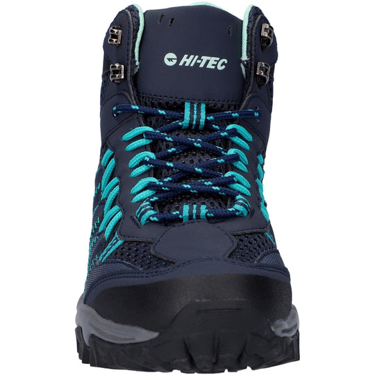 Womens Waterproof Hiking Boots Hi-Tec Jaguar Mid Boot - Navy & Blue