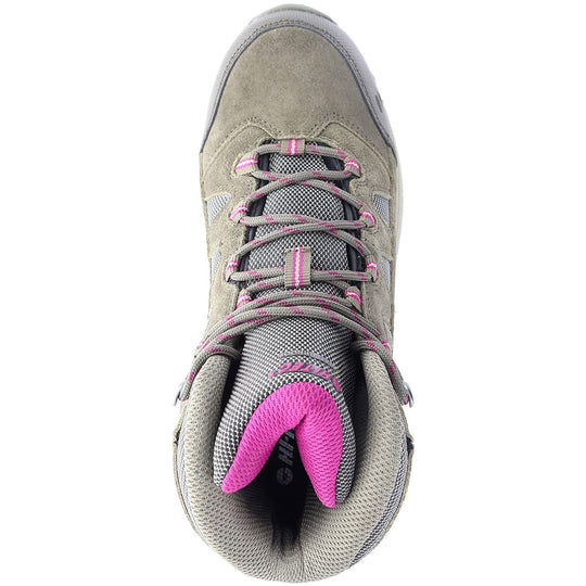 Womens Lightweight Walking Boots Hi-Tec Bandera Lite - Taupe Brown & Pink
