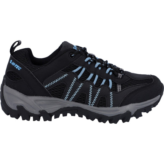 Womens Waterproof Hiking Shoes Hi-Tec Jaguar - Black & Blue