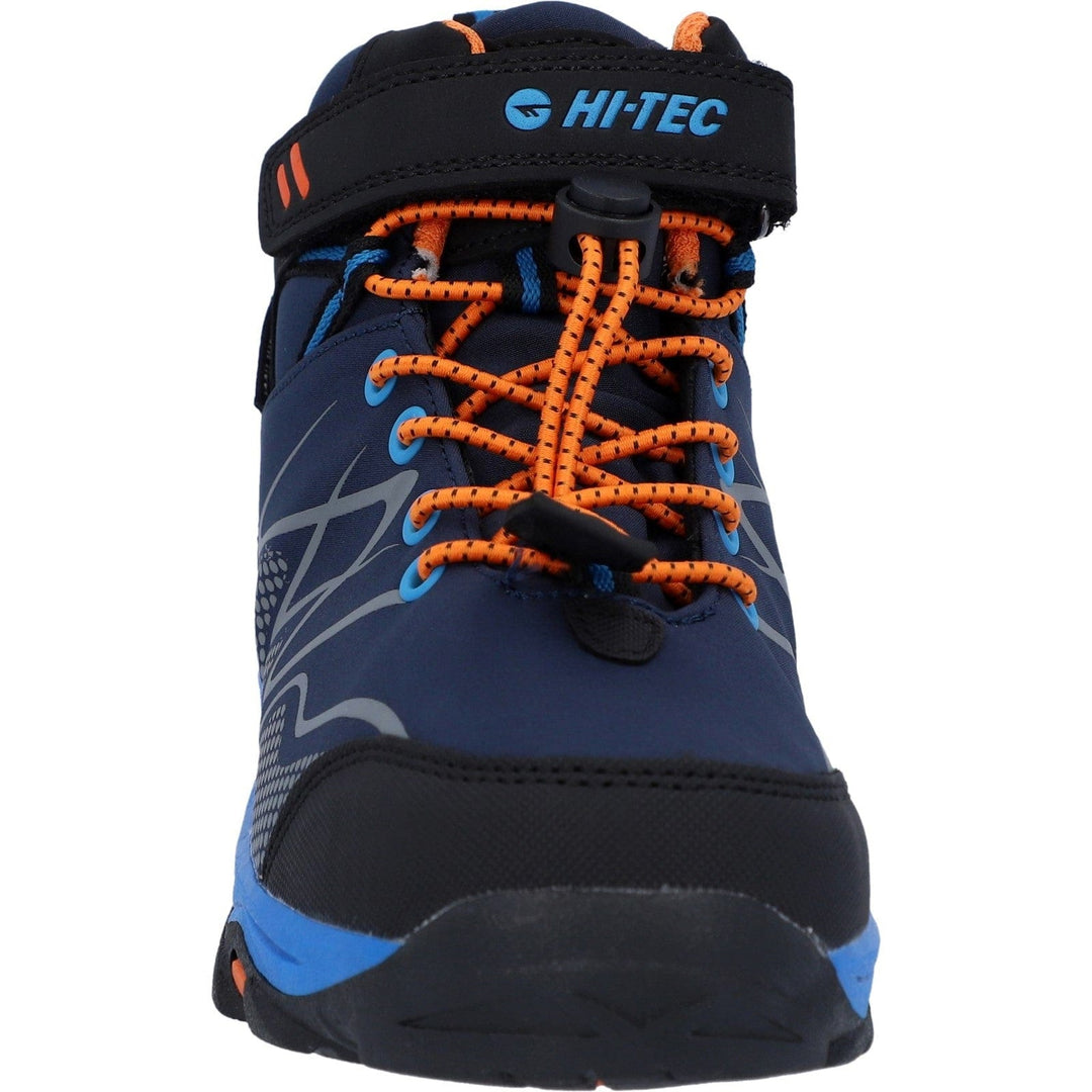 Childrens Hiking Boots Hi-Tec Blackout Walking Boots - Navy & Orange