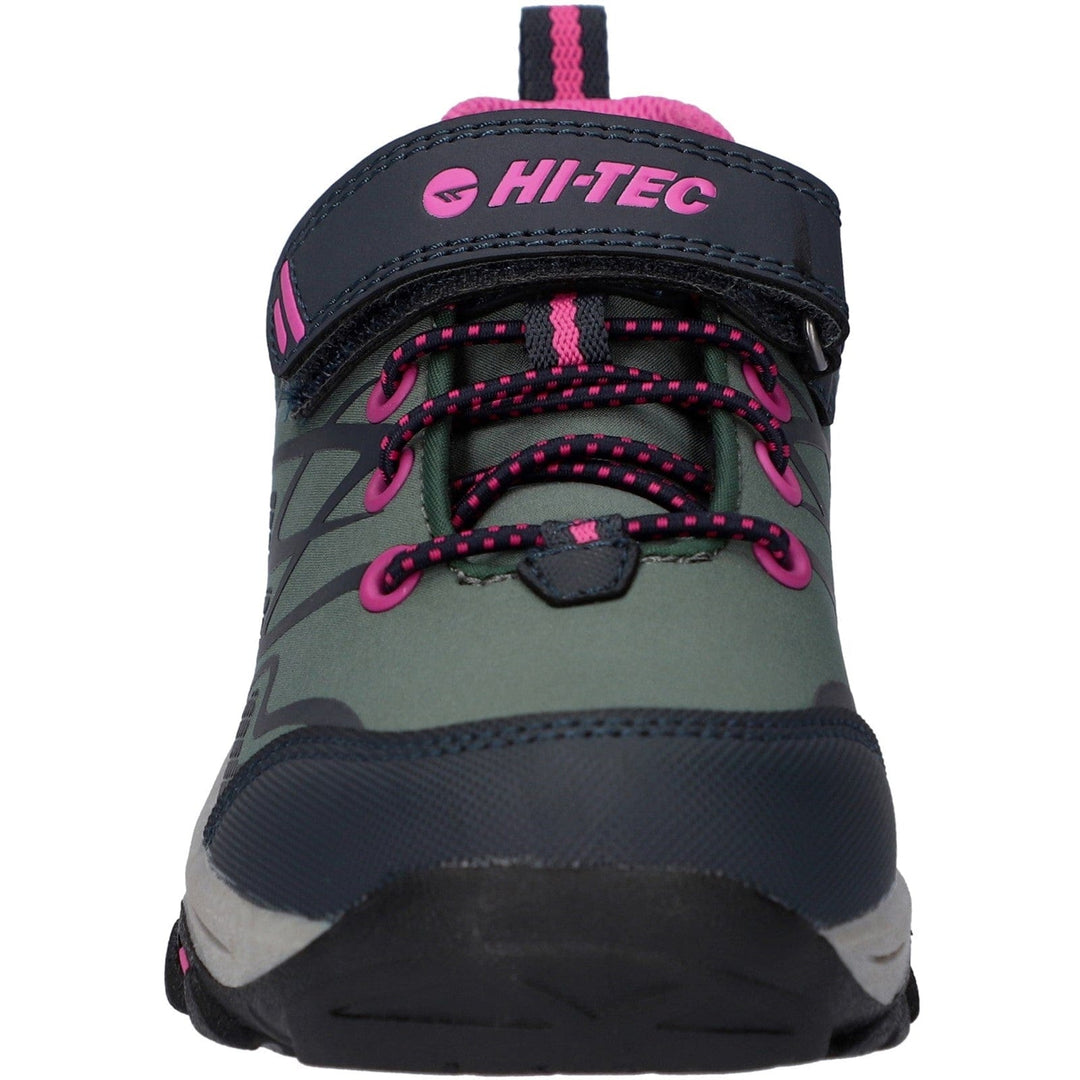 Childrens Hiking Boots Hi-Tec Blackout Forest Green / Pink