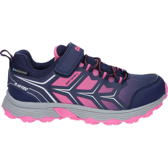 Kids Walking Boots Hi Tec Scooby Low Hiking Shoes Navy / Pink