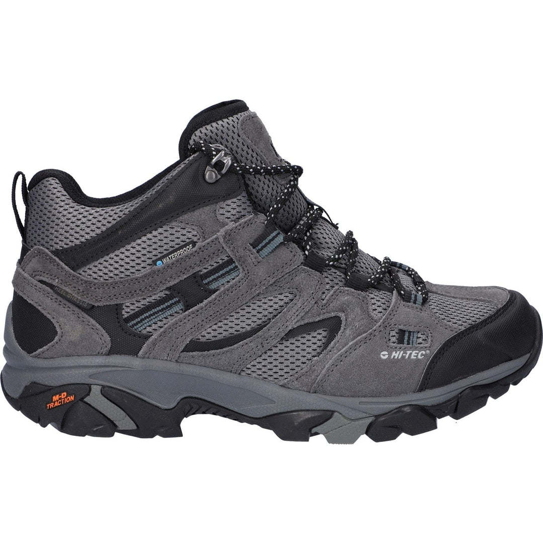 Hi-Tec Mens Walking Boots Apex Lite Mid Hikers - Grey