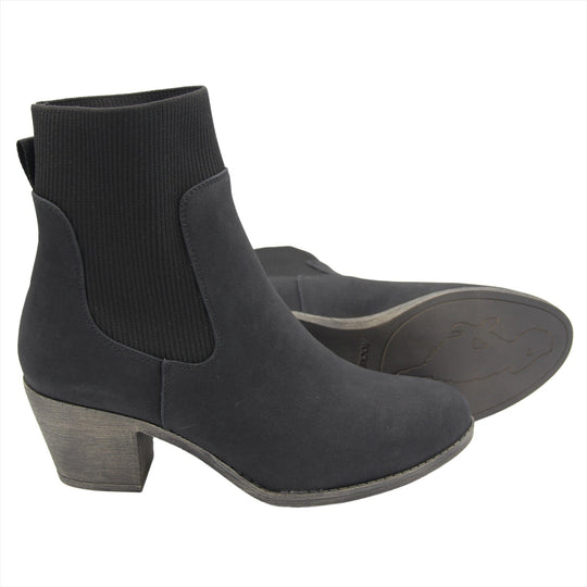 Sanifer Black Sock Boots