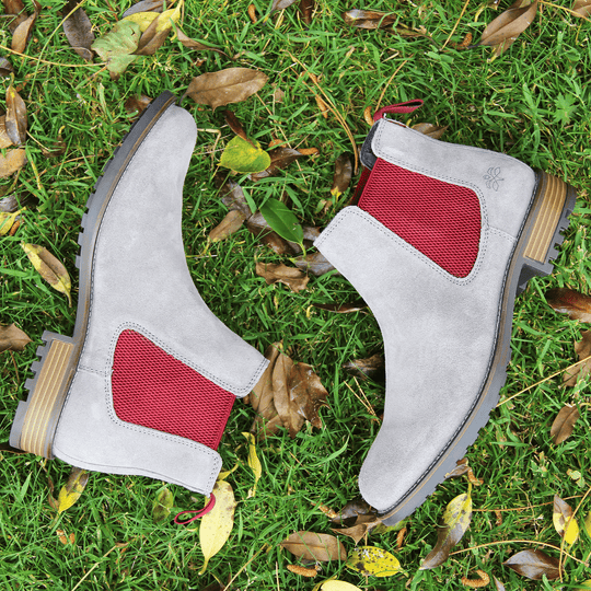 Mens Chelsea Boots - Grey Suede