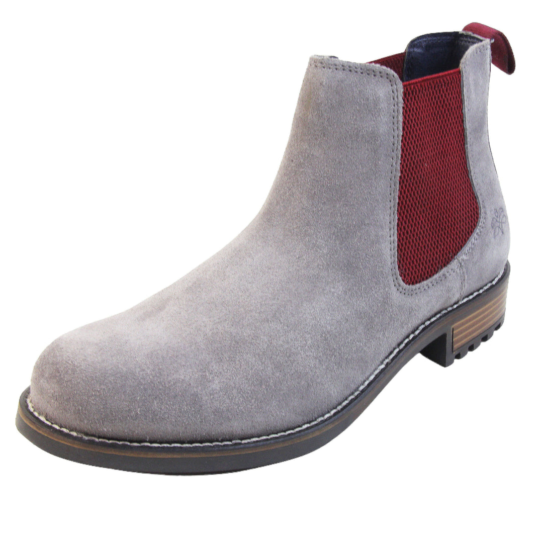 Mens Chelsea Boots - Grey Suede