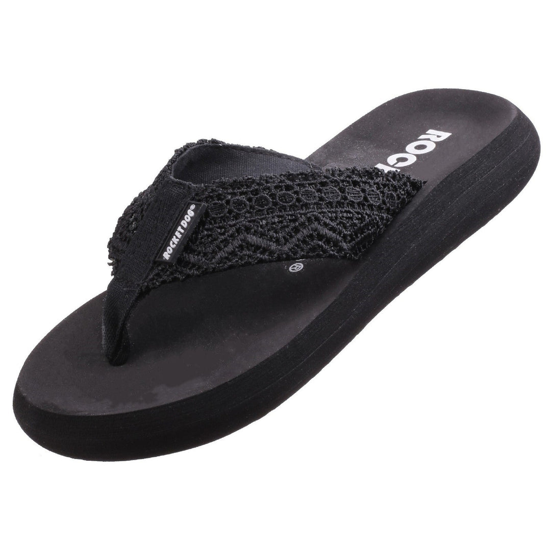 Rocket Dog Spotlight Black Sliders: Cute Sandals for Your Fun Side!