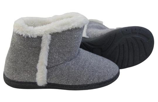 Womens Boot Slippers | Dunlop Slippers Faux Fur Lined - Footwear Studio