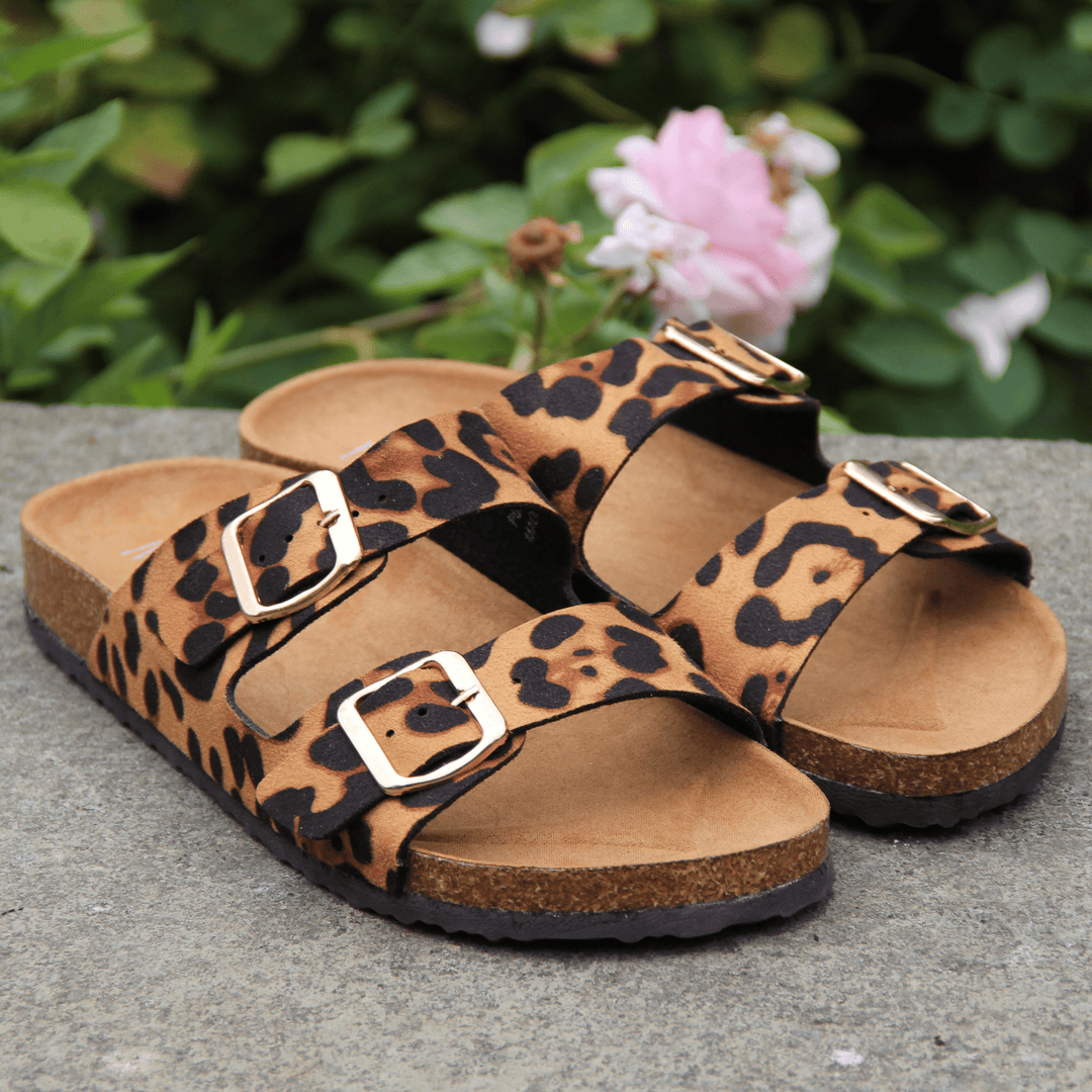 Womens Leopard Print Sandals