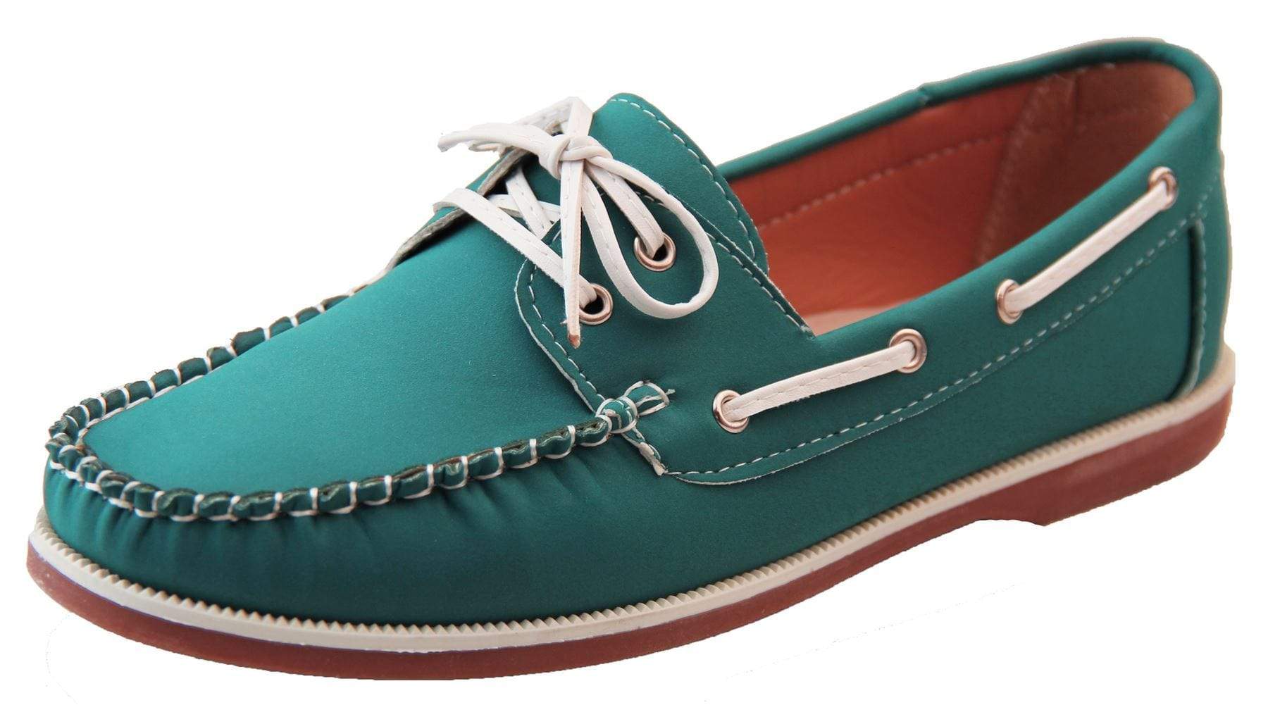 Womens Deck Shoes | Comfy Shoreside Ladies Loafers Green – Footwear Studio