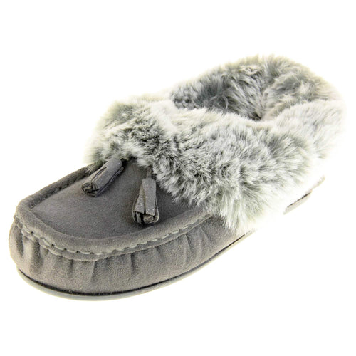 Womens Suede Leather Slippers