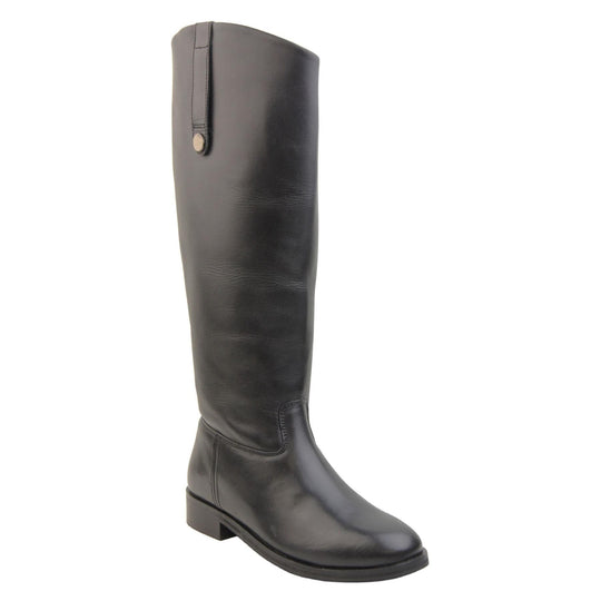 Womens Tall Black Leather Boots
