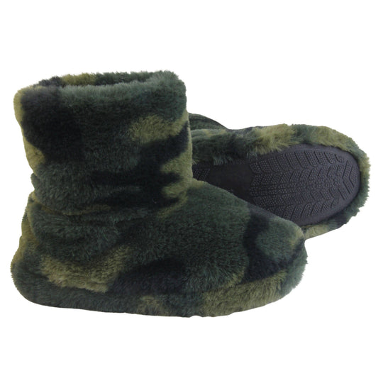 Kids Camouflage Army Slipper Boots