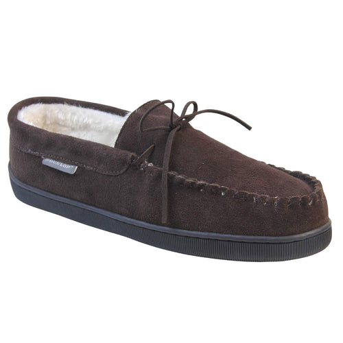 Mens Brown Leather Moccasins