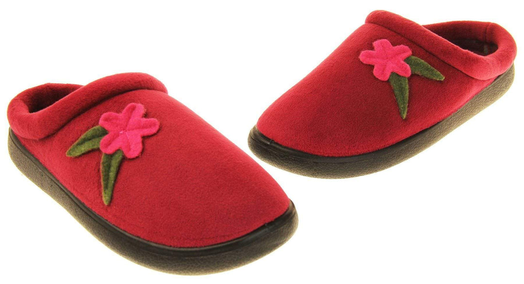Womens Floral Slippers