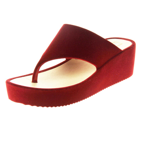Womens Red Velvet Shoes